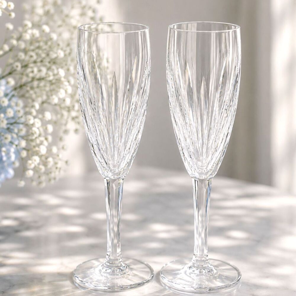 Waterford Crystal Carina Fluted Champagne Glasses - Set of 2
